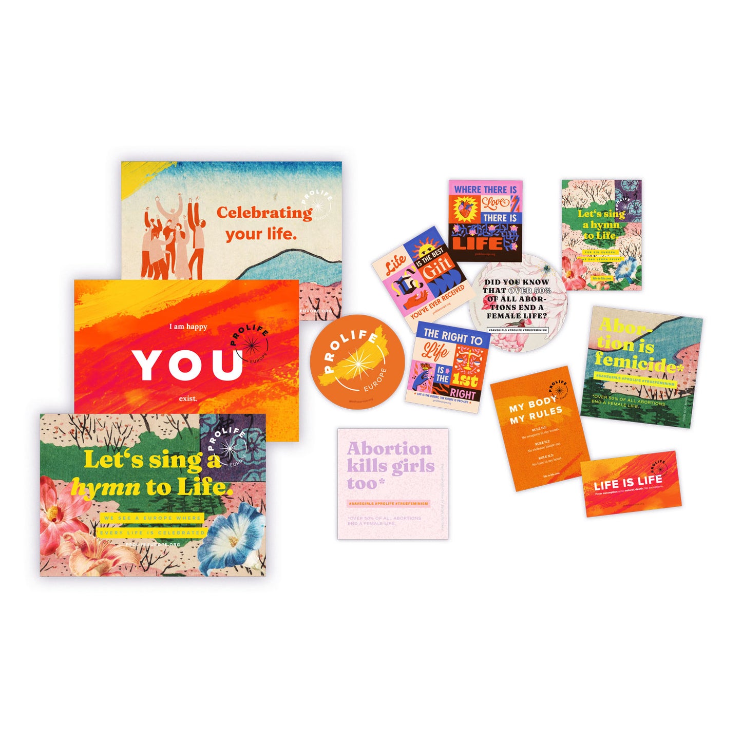 Stickers and Postcards Package